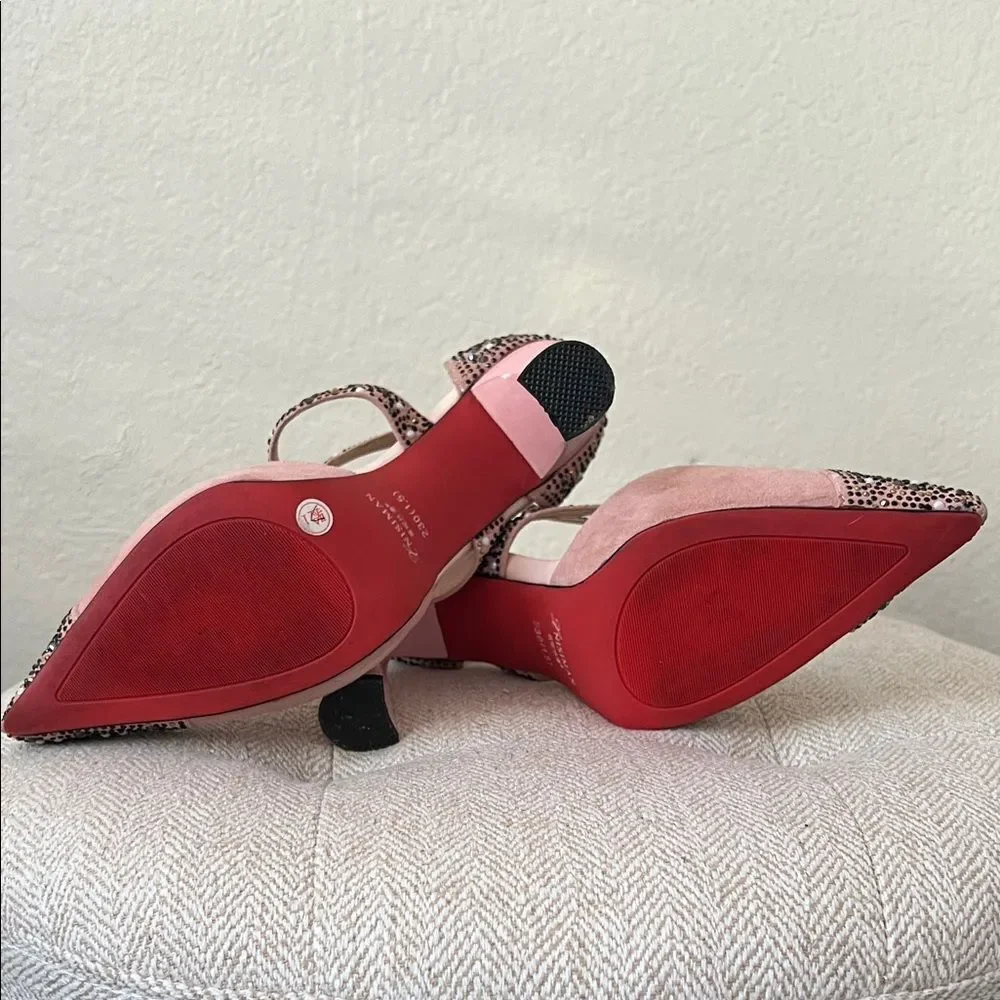 Like New! X Nisiman Rhinestone Bling Pump Blush Pink in Size 6/6.5 US